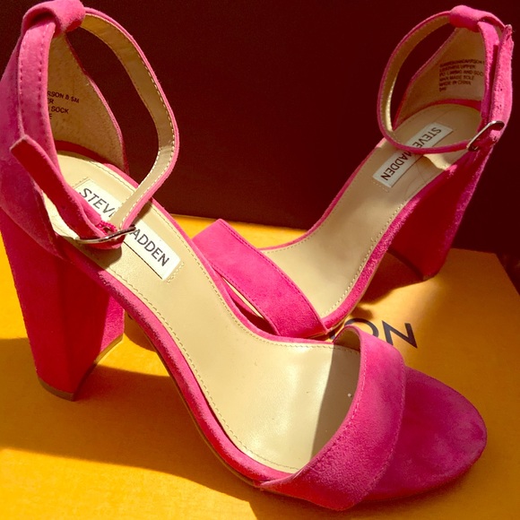 Steve Madden Shoes - Steve madden SUEDE  high heel pink sandal size 8.5
